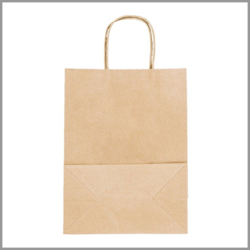 Natural Kraft Gift Bag with Handles Black 8x4 1/2x10 5/8in 1ct