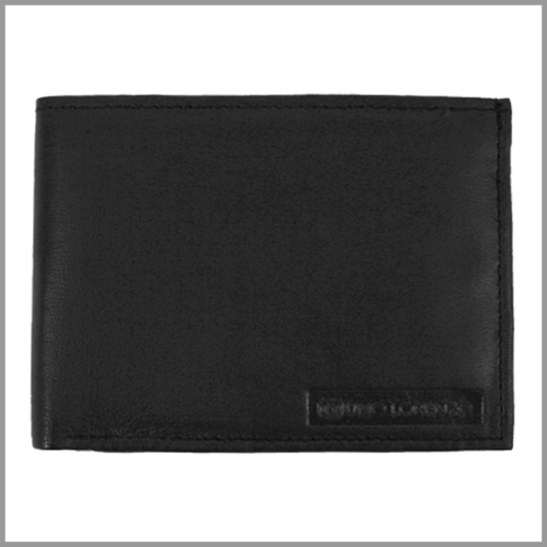 UMO Lorenzo Wallet Bi-Fold Genuine Leather Black