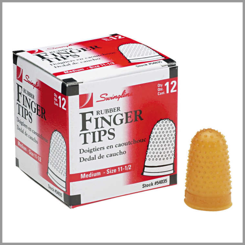 Swingline Rubber Finger Tips Size 12 12ct