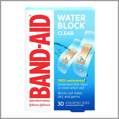 BAND-AID Bandages Clear Water Block Assorted Sizes 30ct