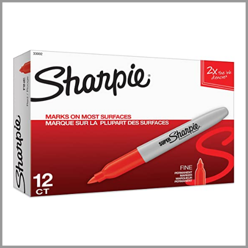 Sharpie Permanent Marker Fine Tip Red 12ct