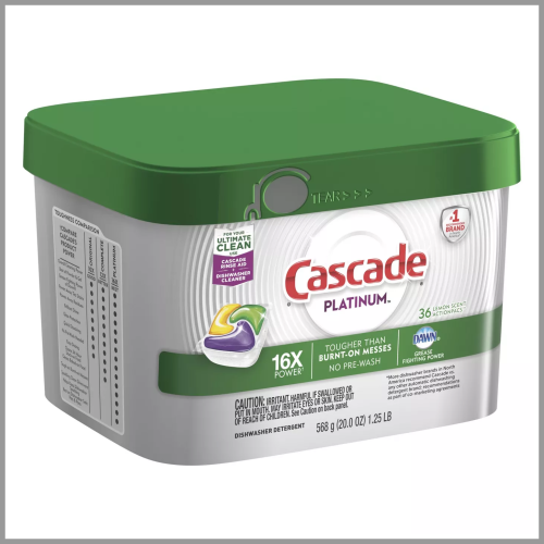 Cascade Dishwasher Platinum Actionpac Lemon 36ct