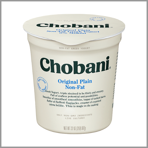 Chobani Greek Yogurt Non Fat Plain 32 oz