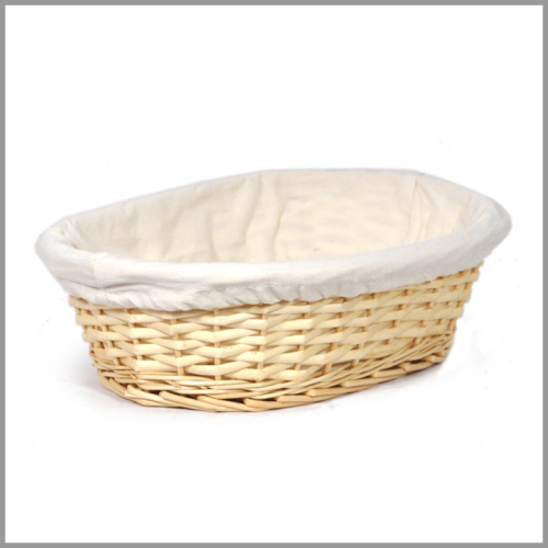 Communion Oval Basket with Cloth Liner Large Natural