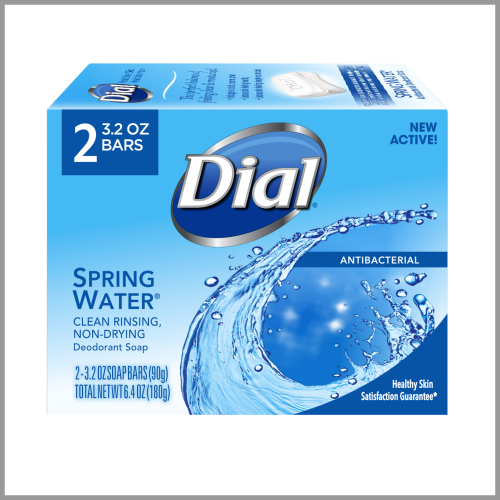 Dial Bar Soap Spring Water 3.2oz 2pk