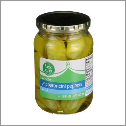 Food Club Mild Whole Pepperoncini Peppers 16oz