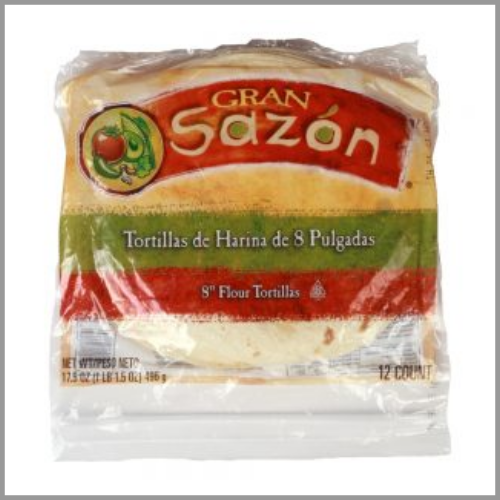 Gran Sazon Flour Tortilla 8in 12pk