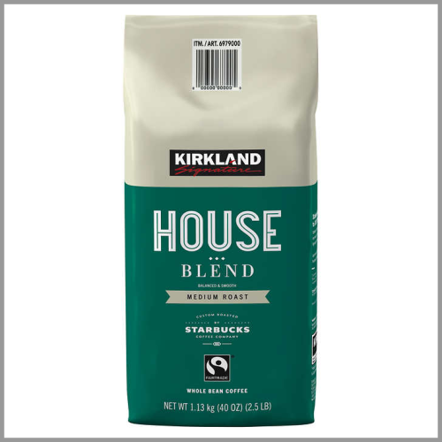 Kirkland Coffee House Blend Medium Roast Whole Bean 2.5lbs
