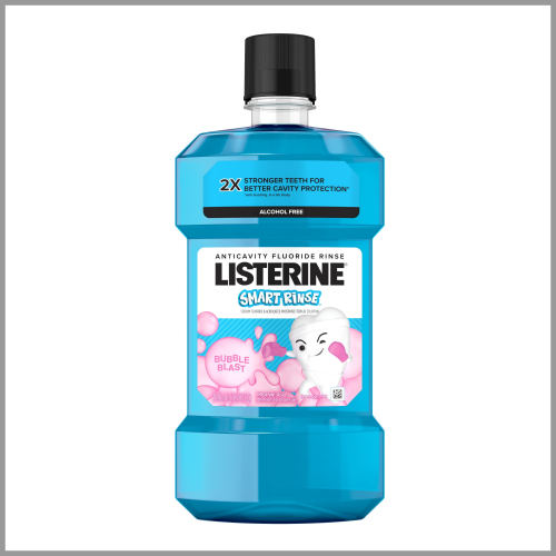 Listerine AntiCavity Mouthwash Smart Rinse Bubble Blast 16.9oz