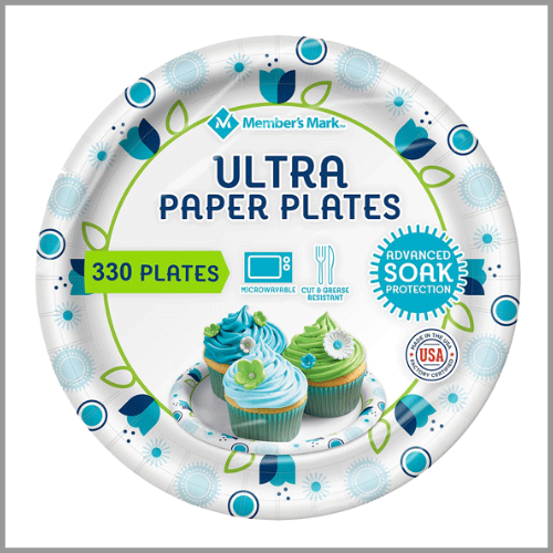 Members Mark Ultra Paper Plates 6 7/8in 330pk