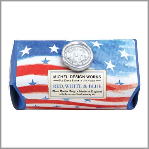 Michel Design Works Shea Butter Soap Bar Red White Blue 8.7oz