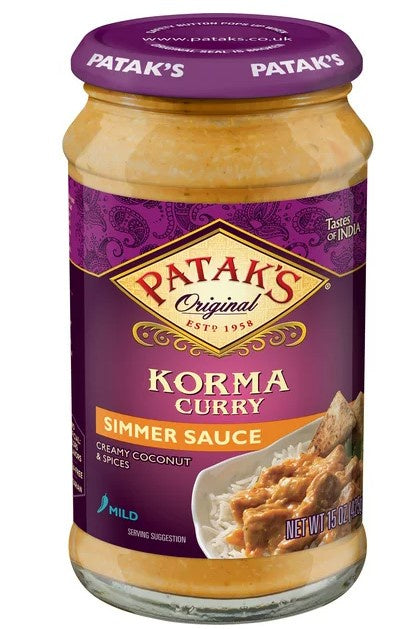 Patak's Korma Curry Simmer Sauce 15oz