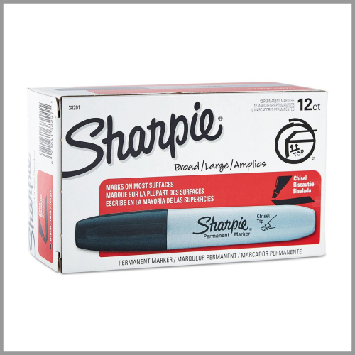 Sharpie Permanent Marker Chisel  Black 12ct