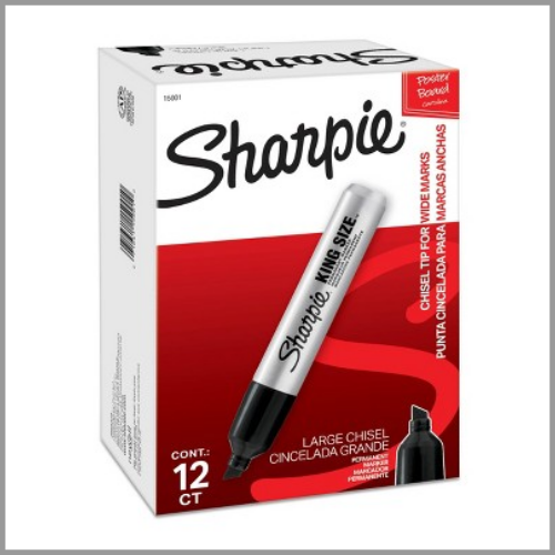 Sharpie Permanent Marker Chisel King Size  Black12ct