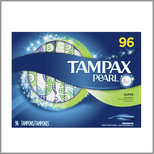 Tampax Tampons Pearl Super Unscented 96ct