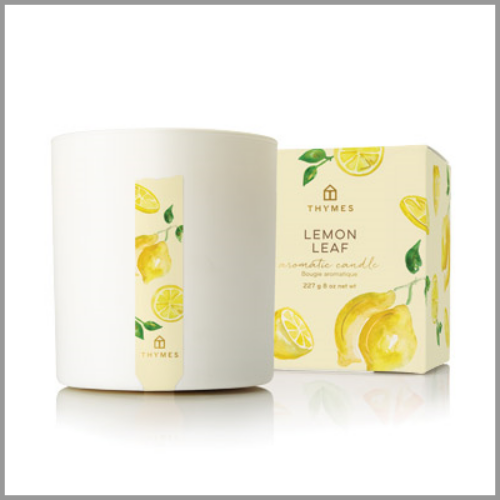 Thymes Poured Candle Lemon Leaf 8oz