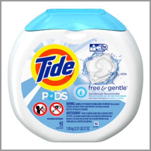 Tide Laundry Detergent Pods Free & Gentle 42pk