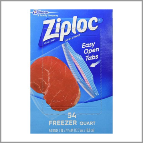 Ziploc Freezer Quart Bags 54ct