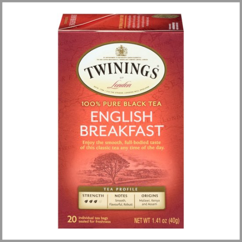 Twinings Tea English Breakfast Black 1.41oz 20ct