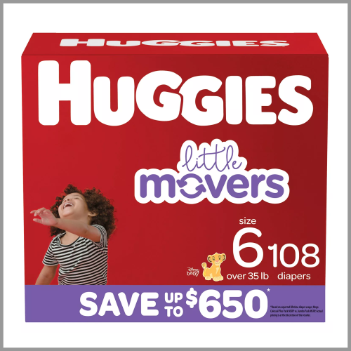 Huggies Diapers Little Movers Size 6 108ct