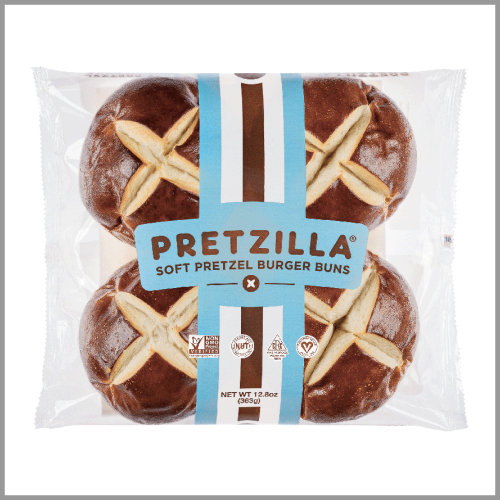 Pretzilla Soft Pretzel Burger Buns 4pk