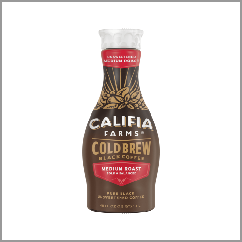 Califia Farms Cold Brew Coffee Pure Black Medium Roast 48oz