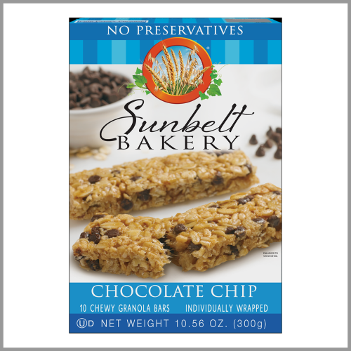 Sunbelt Bakery Granola Bars Chewy Chocolate Chip 10ct