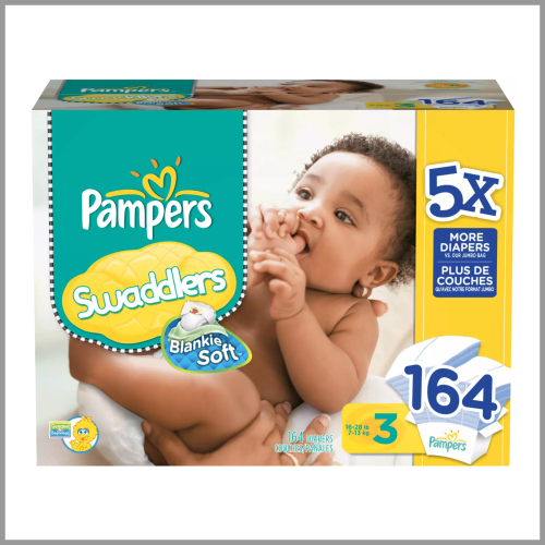 Pampers Diapers Swaddlers Size 3 164ct