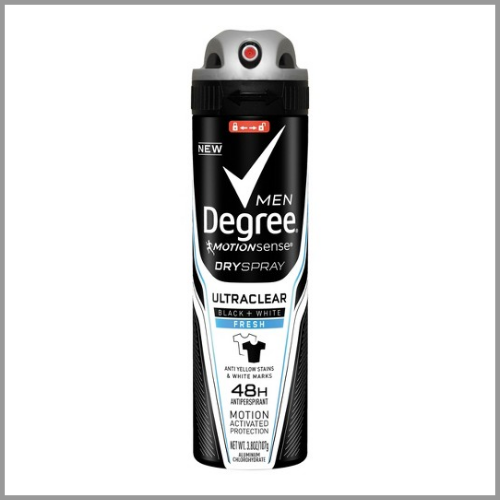 Degree Deodorant Mens Dry Spray Black White Fresh 4.8oz