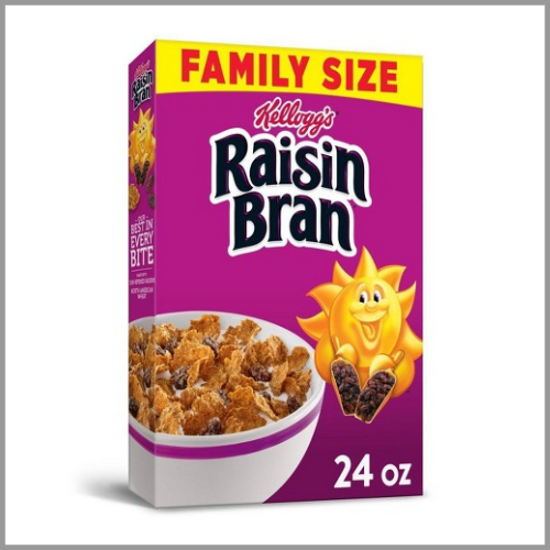 Kelloggs Cereal Raisin Bran Family Size 24oz
