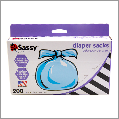 Sassy Diaper Sacks Baby Powder Scent 200ct