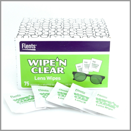 Flents Wipe n Clear Lens Wipes 75ct