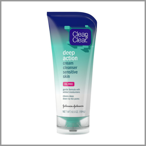 Clean and Clear Deep Action Cream Cleanser Sensitive Skin 6.5oz