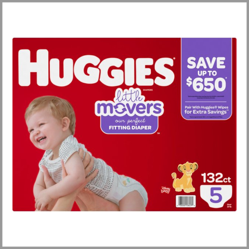 Huggies Diapers Little Movers Size 5 132ct