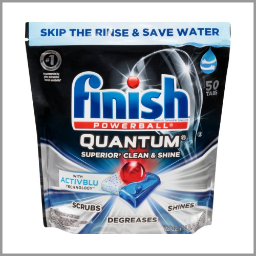 Finish Dishwasher Detergent Powerball Quantum 50pk