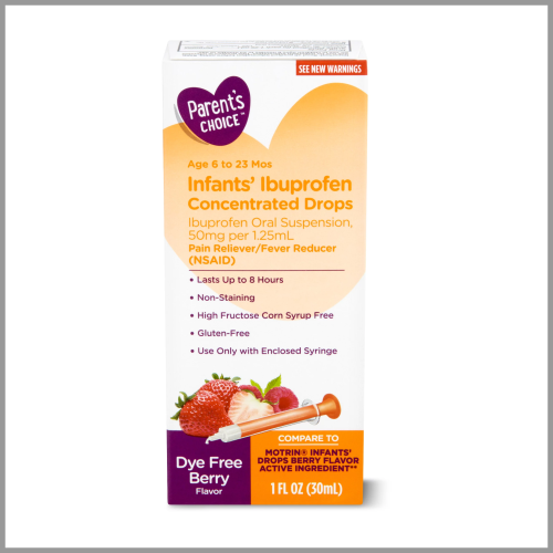 Parents Choice Infants Ibuprofen Concentrated Drops Berry 1floz