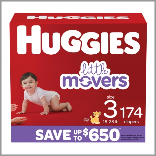 Huggies Diapers Little Movers Size 3 174ct