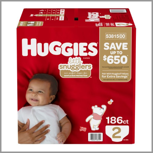 Huggies Diapers Little Snugglers Size 2 186ct