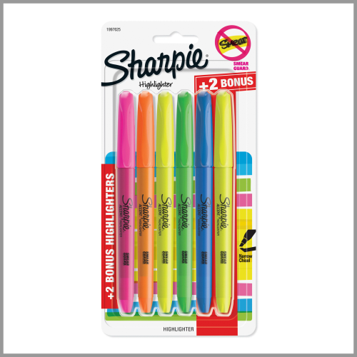 Sharpie Highlighters Assorted Colors 6ct
