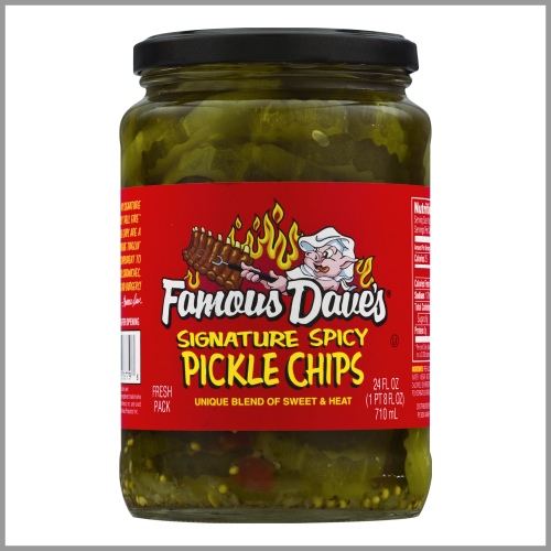 Famous Daves Pickle Chips Signature Spicy 24oz
