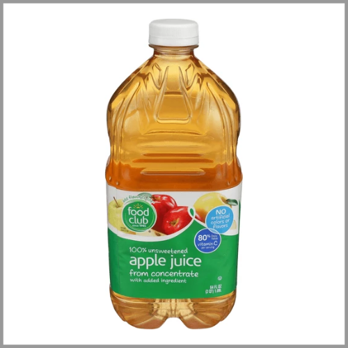 Food Club Unsweetened Apple Juice 64oz