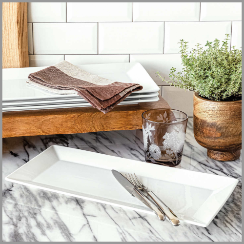 Essentials Platter White Rectangular