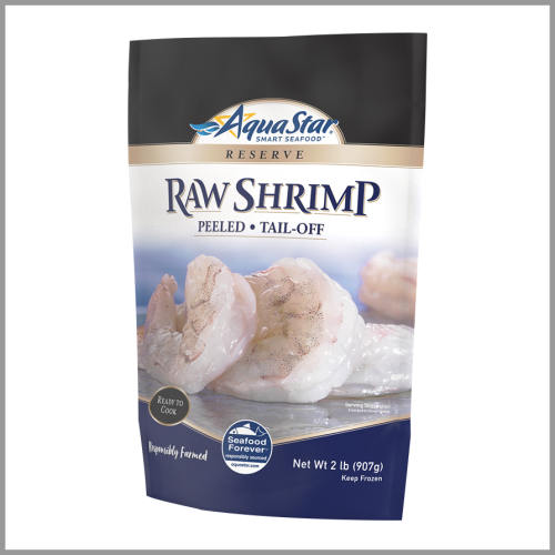 Aqua Star Raw Shrimp Peeled Tail Off 2lb