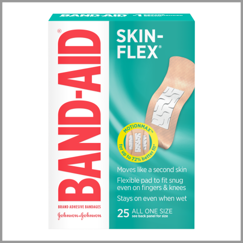 BAND-AID Bandages Skin Flex Adhesive One Size 25ct