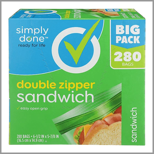 Simply Done Bags Double Zipper Sandwich 280pk