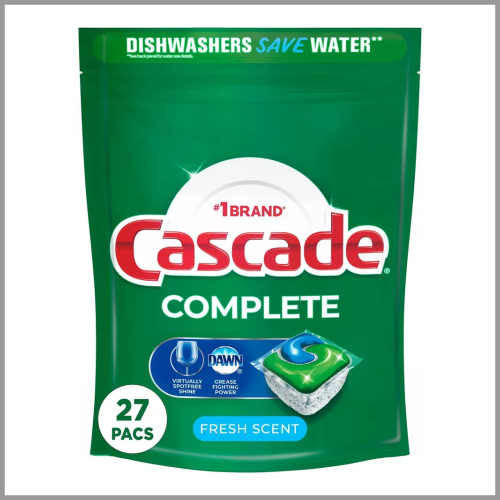 Cascade Complete DIshwasher Tablets Fresh Dawn 27ct