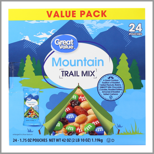 Great Value Mountain Trail Mix 1.75oz 24pk