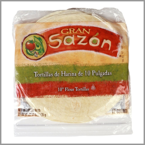 Gran Sazon Flour Tortilla 10in 12pk