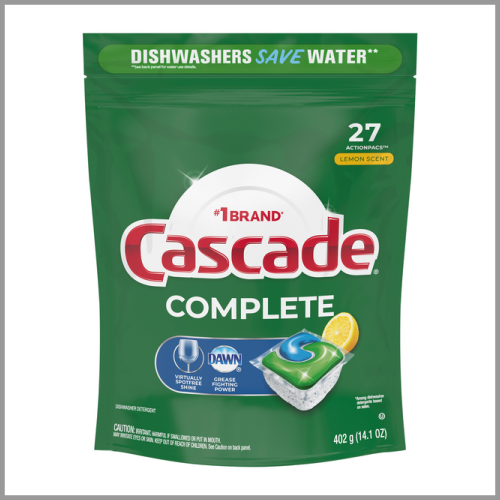 Cascade Complete Dishwasher Tablets Lemon 27ct