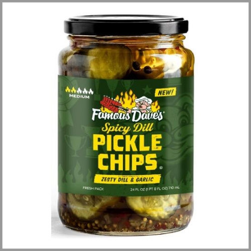 Famous Daves Pickle Chips Spicy Dill 24oz